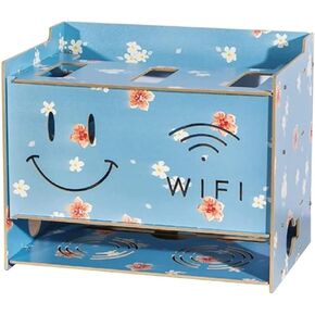 Router Storage Box Wireless Wood Router Storage Shelf Wall-Mounted WiFi Router Storage Box Socket Shielding Wire Finishing Wire Box Floating Shelf