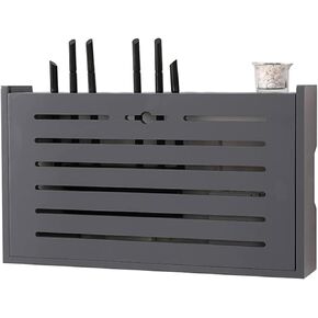 Router Storage Box Router Fences Router Storage Box Power Strip and Cable Management Storage Box Wall Hanging Router Decorative Box Office & Home Desktop Organized Shelves