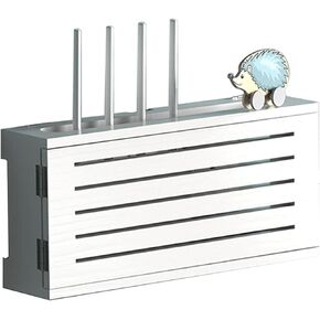 Router Shelf Wall Mount WiFi Router Storage Box, Wall Shelf Router Bracket WiFi Storage Box Cable Organizer Box Power Strip Protector Router Storage Box TV Lower Row Socket Occlusion