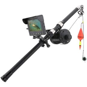 Aluminum Alloy Underwater Fishing Camera Kit 4.3" Monitor, 6W LED Lights, 1000TVL, 15m Cable for Ice/Sea/Lake Fishing(15m)
