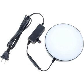 White Adjustable Brightness Ring Light Illuminator Spare Parts Accessories with Power Adapter LED Ring Microscope Bottom Light US Plug