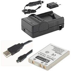 Nikon Coolpix P80 Digital Camera Accessory Kit includes: USB8PIN USB Cable, SDM-136 Charger, SDENEL5 Battery