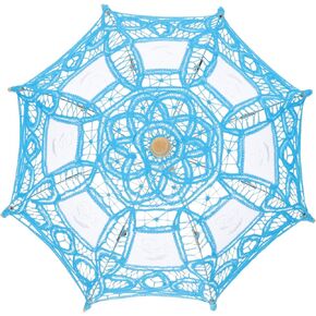 Boys and Girls Lace Parasol Embroidery Flower Girl Umbrella for Weddings Parties and Costume Dress-up Lace Design for Decorative Use