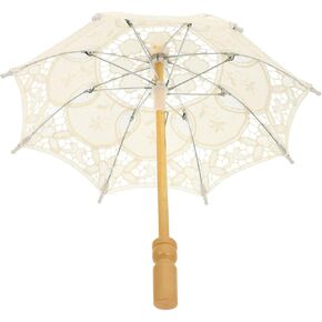 Elegant Lace Wedding Umbrella Photo Prop Decorative Parasol Beach Accessory Boys and Girls and Girls Dancing Umbrella