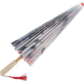 KESYOO 1pc Ancient Style Oil Umbrella for Photography and Stage Dance Props Design Premium Handle Beautifully Patterned for Costumes Weddings and Decor
