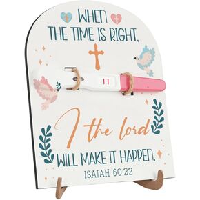 Christian Baby Announcement for Dad Grandparents Family Surprise Pregnancy Announcement Ideas Baby Reveal for Husband Pregnancy Test Announcement Keepsake Wooden Sign