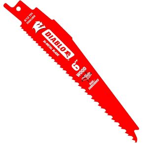 Diablo BI-Metal Pronsrocating Blade للخشب الملبد بالأظافر-طوله 6 بوصات ، أسنان متغيرة ، 6/12 TPI ، 5 عبوة-DS0612BW5