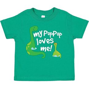 inktastic My Pop Pop Loves Me Dinosaur Toddler T-Shirt