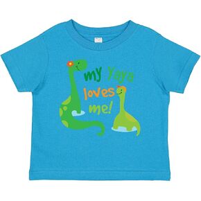 inktastic My Yaya Loves Me Grandson Dinosaur Toddler T-Shirt