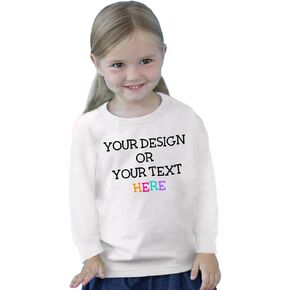Customized Shirt Toddler Boys Girls 2T 3T 4T 5/6T Long Sleeve Image Photo Text Personalized T-Shirt