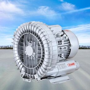 Regenerative Blower,Single Phase High-Pressure Vortex Ring Blower,Side Channel Blower,Sewage Aeration Vortex Blower,Industrial Vacuum Pump,250W/0.34HP