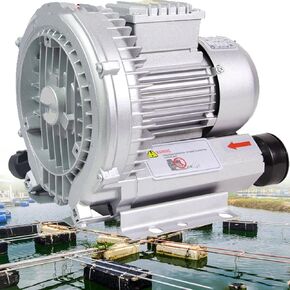 50Hz Single Phase Regenerative Blower High Pressure Vortex Blower,Side Channel Blower 120W(0.16hp)-1100W(1.48hp),for Fish Ponds,Aquariums,Aquaculture,250W/0.34HP