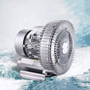 High Pressure Vortex Fan, Regenerative Fan for Aquaculture, Powerful Industrial Centrifugal Fan, Vortex Air Pump, Vacuum Pump, Fish Pond Aerator,350W/0.47HP