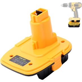 DM18D Adapter Compatible with Dewalt 18V Tools, Compatible with Dewalt 18v to 20v Adapter & Compatible with Mil-Waukee M-18 Lithium Battery to Replace 18V XRP NiCad Batteries DC9096
