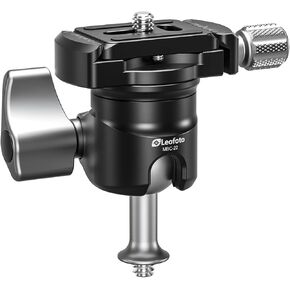 Leofoto MBC-22 Mini Ball Head ، استخدم على الطاولة التكتيكية ، للمناظير ونطاقات اكتشاف ، 1/4 بوصة كعب المسمار ، كرة 22 مم ، ARCA متوافقة