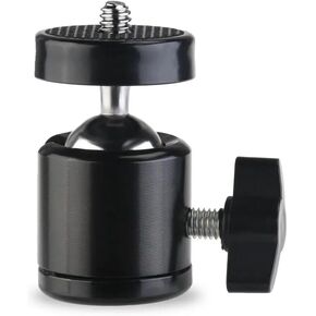 REFLEX CAMERA 360° Swivel Mini Tripod Ball Head with 1/4'' Screw for GoPro, DSLR, Camcorder, LED Light – Adjustable Mount for Photography, Video, Vlogging, Studio, and Outdoor Filming