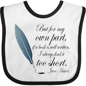 inktastic Jane Austen Book Quote Baby Bib