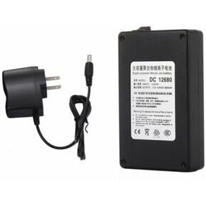 DC 12V DC 12680 DC12680 6800MAH Super Respretable Buttern Battern مع شاحن لكاميرا أنظمة الإنذار CCTV ، والمكاسب الرقمية ، والكاميرات الرقمية ، و Camcorders ومزود الطاقة LED