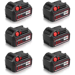 6packs 6.0Ah Replacement Battery Compatible with Milwaukee M -18 18v 6000mAh
