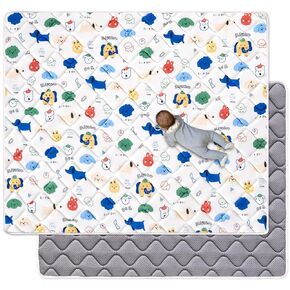 VIVIDVIBEBEARPAS Premium Foam Baby Play Mat 79'' X71'',Thick One-Piece Crawling Mat,Odorless Floor Mat,Non-Slip Cushioned Playmat for Infants,Babies,Toddlers. Machine Washable Easy Care.