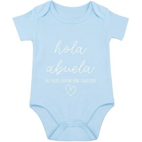 Hola Abuela Spanish Pregnancy Announcement Baby Bodysuit Your Going to be a Grandma Baby Romper Unisex