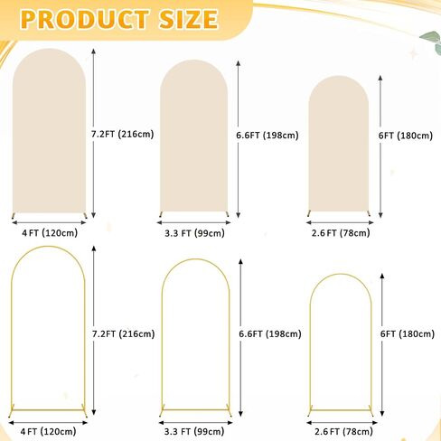 Backdrop Arch Stand with Cover 6&6.6&7.2ft Baby Blue Backdrop Arch Cover Set of 3 Metal Arch Backdrop Stand and Covers Set Gold Wedding Arched Frame for Wedding Party Banquet Event Decor in Saudi Arabia