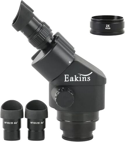 تكبير المجهر المجهر المستمر Zoom 7x-45x Microscope Head + WF10x/20mm Eyepiece للهاتف PCB Soldering (مع 0.5x) in Saudi Arabia