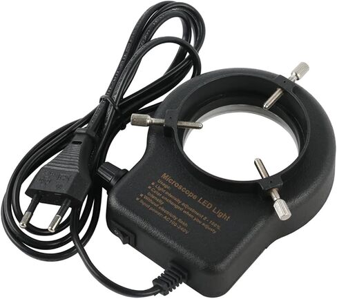 Adjustable 144 LED Ring Light Lamp for Industry Stereo Trinocular Microscope Video Camera Lens Magnifier 110V 220V(56 LED Plug) in Saudi Arabia