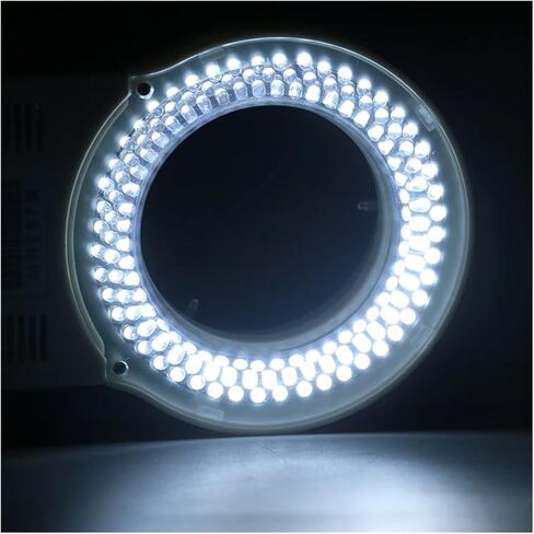 Adjustable 144 LED Ring Light Lamp for Industry Stereo Trinocular Microscope Video Camera Lens Magnifier 110V 220V(56 LED Plug) in Saudi Arabia