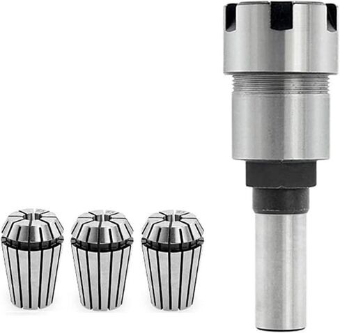 مجموعة تشاك ذاتية 4 بوصات 4 بوصة 1/2 بوصة SHANK ER20 ROUTER COLLET ROLET COLLET ADAPTER مع 2 PCS COLLET مع سلسلة 1 بوصة × 8TPI in Saudi Arabia