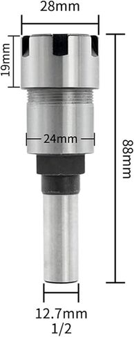 مجموعة تشاك ذاتية 4 بوصات 4 بوصة 1/2 بوصة SHANK ER20 ROUTER COLLET ROLET COLLET ADAPTER مع 2 PCS COLLET مع سلسلة 1 بوصة × 8TPI in Saudi Arabia