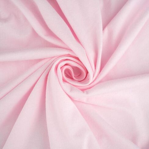 SheetWorld Baby Fitted Round Crib Sheet, 100% Cotton Jersey Hypoallergenic Sheet, Unisex Boy Girl, 42 x 42 inches, Baby Pink, Made in USA in Kuwait