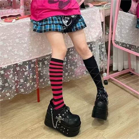 GURURU Original Y2K Goth Platform Boots - Punk Chunky Sole Shoes with Skull Decor, Retro Vintage Combat Boots for Women in Saudi Arabia
