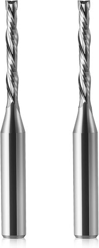 2 حزمة ضغط الموجه اللولبي بت 1/4 بوصة شانك 1/8 بوصة قطع ضياء. كربيد CNC Upcut and Downcut Pit Solid Carbide ، مثالي لقطع الخشب ، وفرض الفتحات ، ونقش in Kuwait