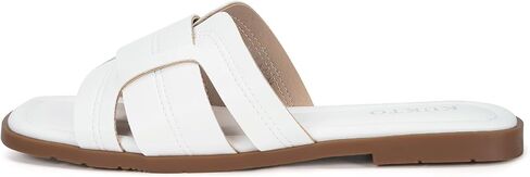 Women's Flat Sandals Dressy Summer Slide Sandals Slip On Open Toe Slippers with Soft Footbed in Saudi Arabia