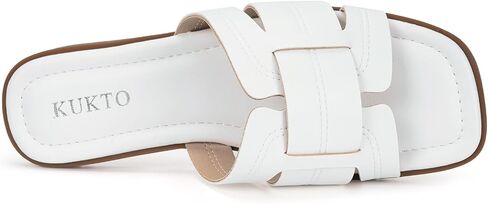 Women's Flat Sandals Dressy Summer Slide Sandals Slip On Open Toe Slippers with Soft Footbed in Saudi Arabia