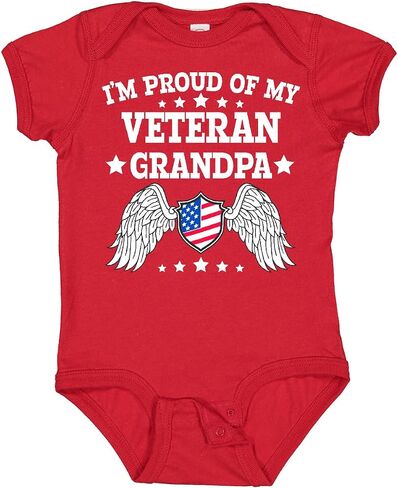 inktastic I'm Proud Of My Veteran Grandpa Baby Bodysuit in Saudi Arabia