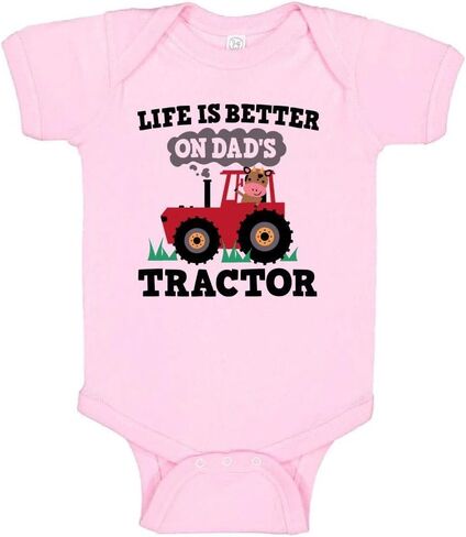 TATY Kids Life Is Better On Dad's Tractor Baby Infant Bodysuit in Saudi Arabia