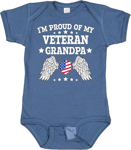 inktastic I'm Proud Of My Veteran Grandpa Baby Bodysuit in Saudi Arabia