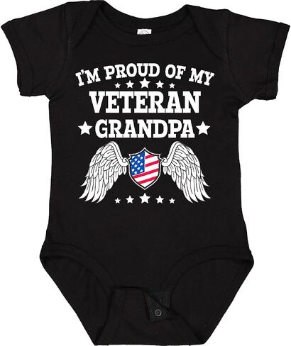 inktastic I'm Proud Of My Veteran Grandpa Baby Bodysuit in Saudi Arabia