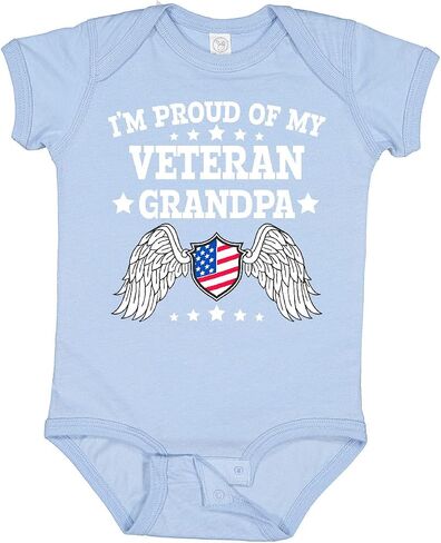 inktastic I'm Proud Of My Veteran Grandpa Baby Bodysuit in Saudi Arabia