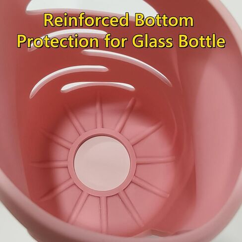 3 Pack Silicone Sleeves Compatible with Dr Brown Wide-Neck Glass Baby Bottles 5 OZ, Anti Breakage Silicone Handles Compatible with Dr. Brown's Glass Bottles for Babies (Pink, 5 OZ) in Kuwait