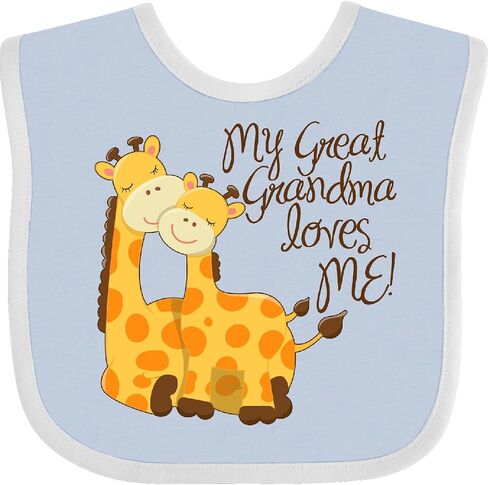 inktastic My Great Grandma Loves Me Baby Bib in Saudi Arabia