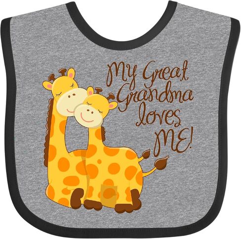 inktastic My Great Grandma Loves Me Baby Bib in Saudi Arabia
