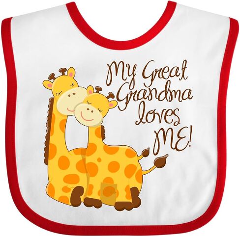 inktastic My Great Grandma Loves Me Baby Bib in Saudi Arabia