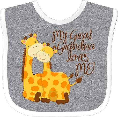 inktastic My Great Grandma Loves Me Baby Bib in Saudi Arabia