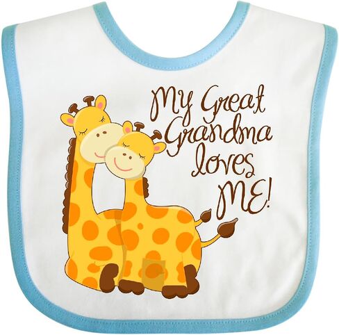 inktastic My Great Grandma Loves Me Baby Bib in Saudi Arabia