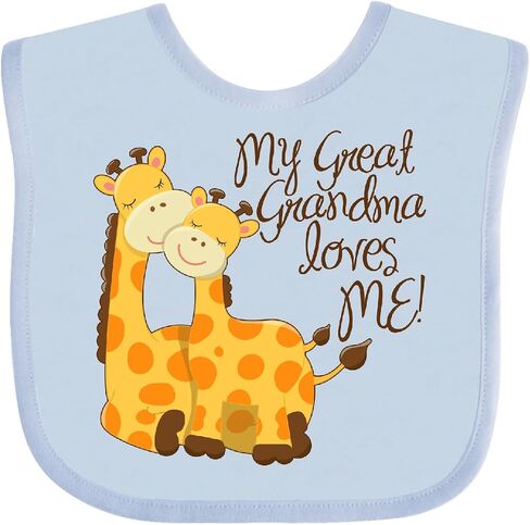 inktastic My Great Grandma Loves Me Baby Bib in Saudi Arabia