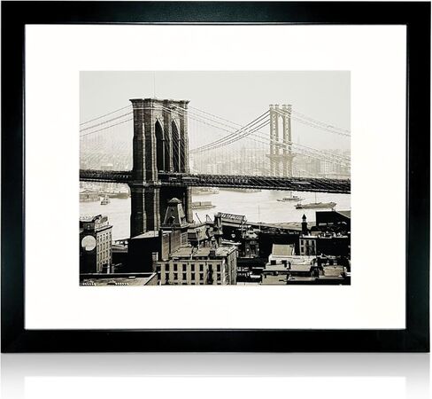 Iframe 18 "× 22" أسود مؤطر مدينة نيويورك كرايسلر بناء أفق طباعة الأعمال الفنية مؤطرة لديكور الجدار مع صور صور | NYC Skyline Wall Art | أبيض وأسود جدار جدار ديكور in Kuwait