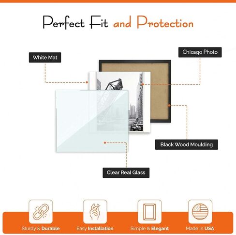 Iframe 18 "x 22" Black Framed Chicago Wrigley Field Skyline Print Print Framed Frame Formant for Wall Decor with Photo Photo حصيرة | تشي تاون أفق جدار الفن | أبيض وأسود جدار جدار ديكور in Kuwait